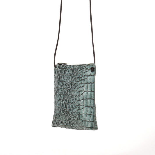 STRAPPY POUCH ATLANTIS EMBOSSED CROC