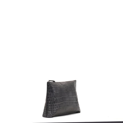 EVERYDAY POUCH SMOKY BLACK EMBOSSED GATOR