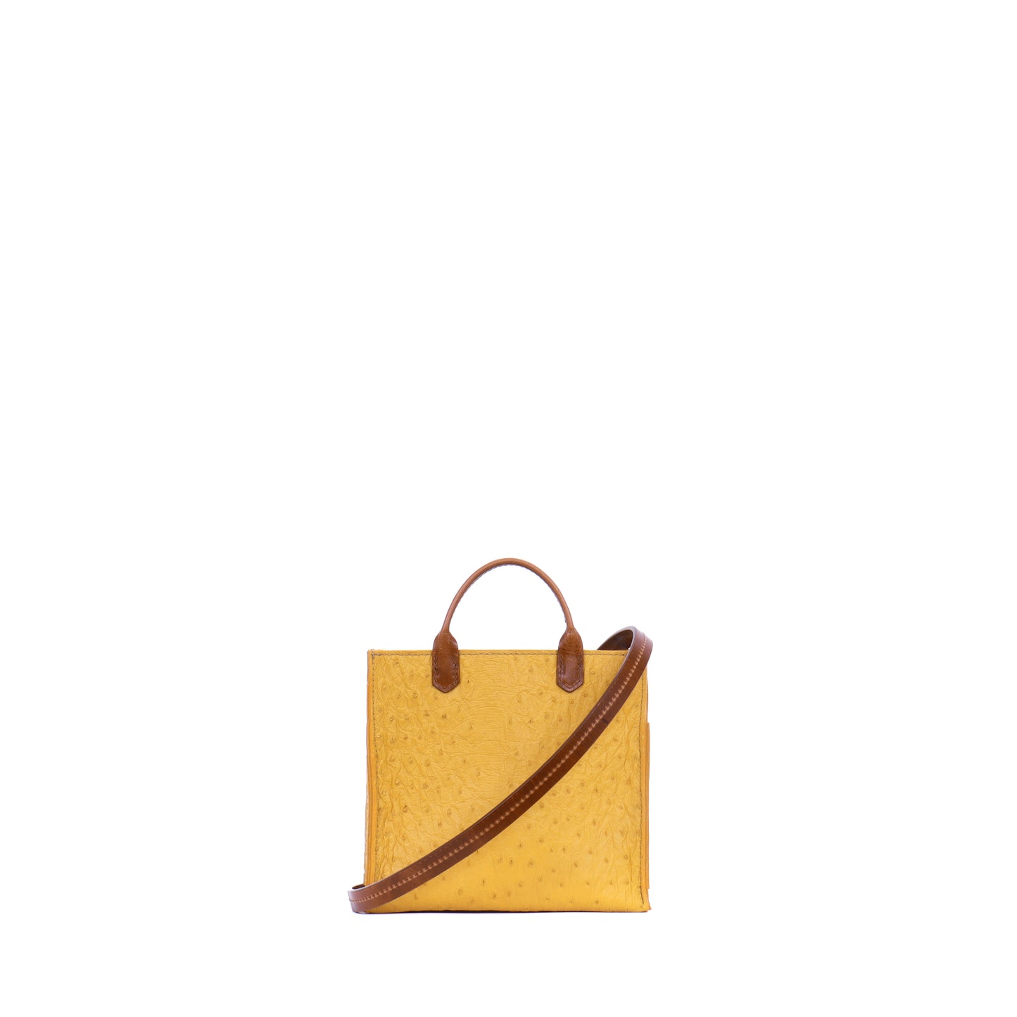 MICRO HARBOR TOTE GOLDENROD GENUINE OSTRICH
