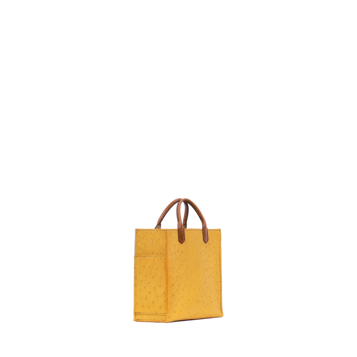 MICRO HARBOR TOTE GOLDENROD GENUINE OSTRICH