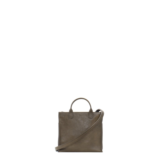 MICRO HARBOR TOTE KHAKI ITALIAN LAMB