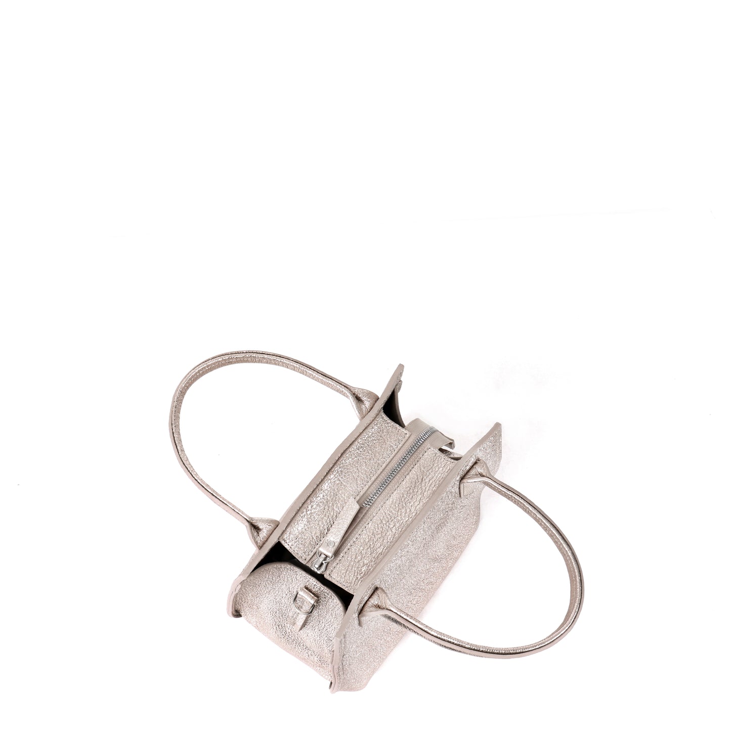 MINI DAY BAG CRINKLED SILVER