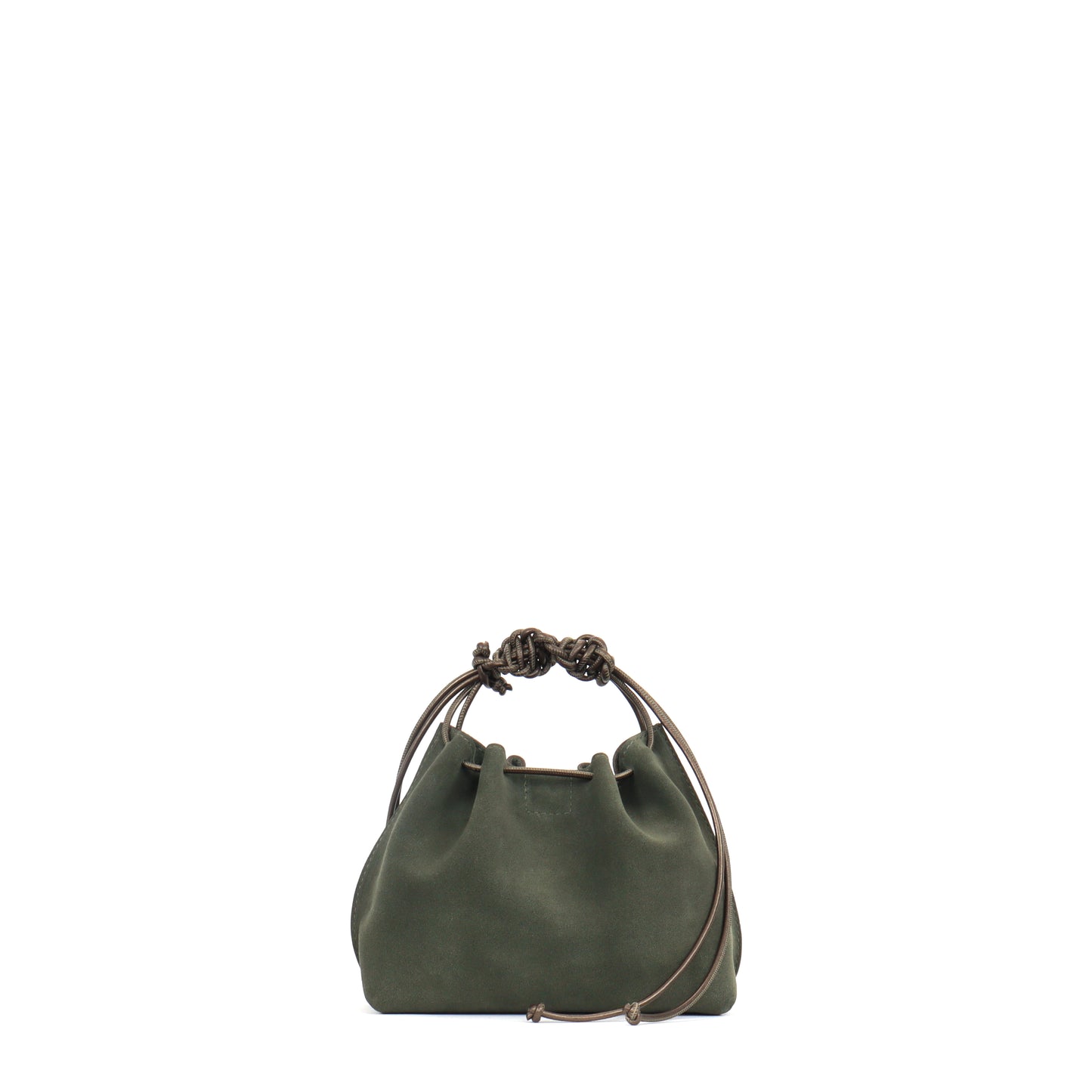 MINI DRAWSTRING BAG POPLAR SUEDE