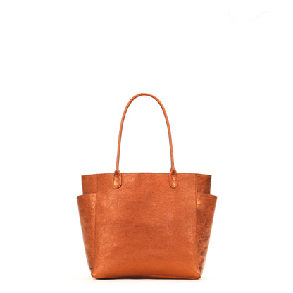 SLOUCHY POCKET TOTE CRINKLED COPPER