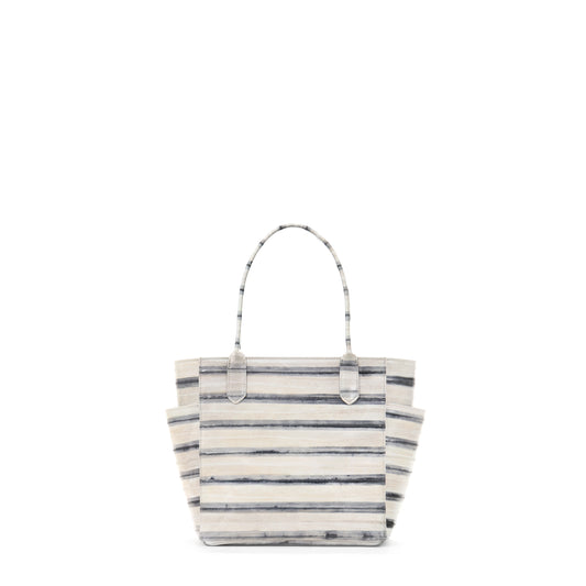 SMALL POCKET TOTE STRIPED EEL