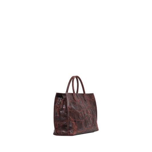 DAYBAG VINTAGE SANGRIA JUMBO EMBOSSED GATOR
