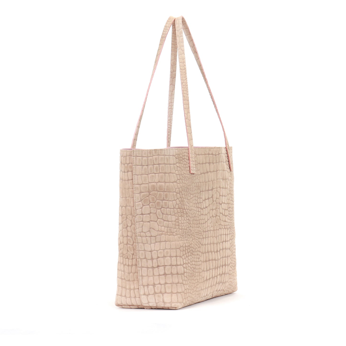 ESSENTIAL TOTE BUFF SUEDED CROCO