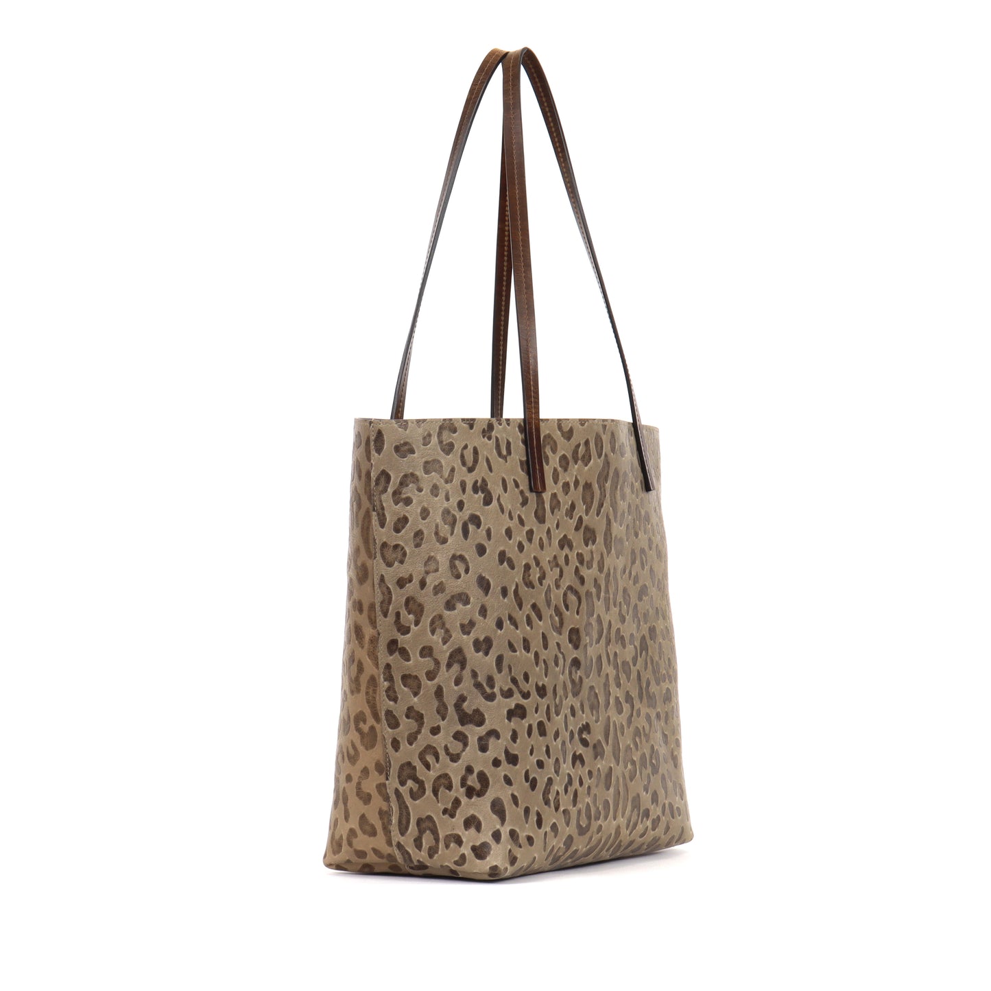ESSENTIAL TOTE MUSHROOM EMBOSSED LEOPARD