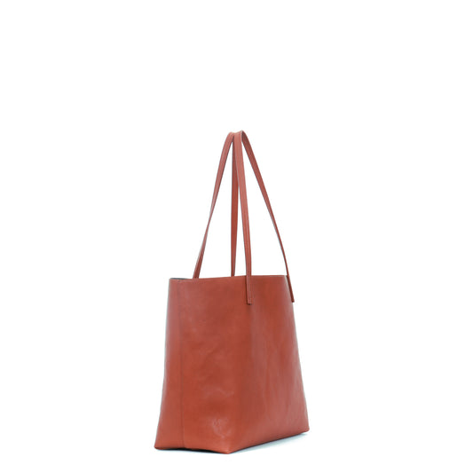 ESSENTIAL TOTE TERRACOTTA ITALIAN LAMB