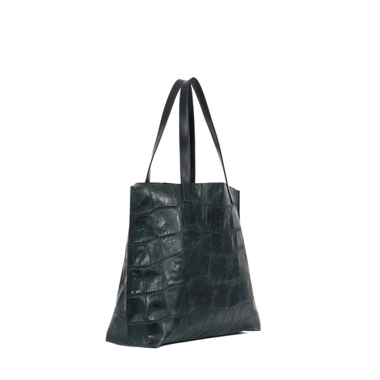 JUMBO SHOPPER VINTAGE FOREST EMBOSSED JUMBO GATOR