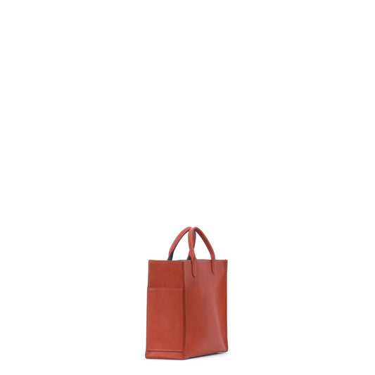 MICRO HARBOR TOTE TERRACOTTA ITALIAN LAMB