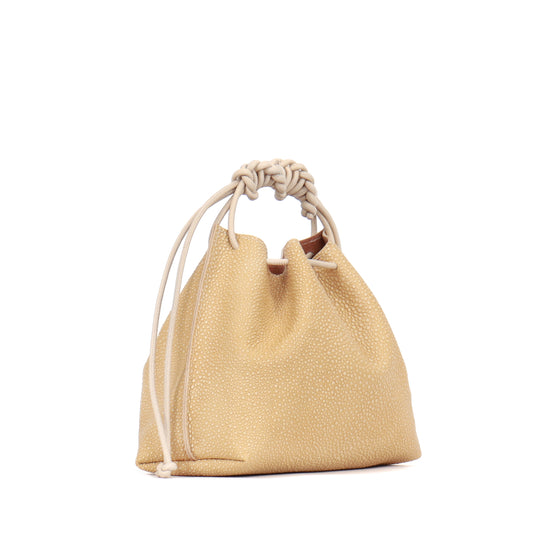 MINI DRAWSTRING BAG MAIZE SHAGREEN