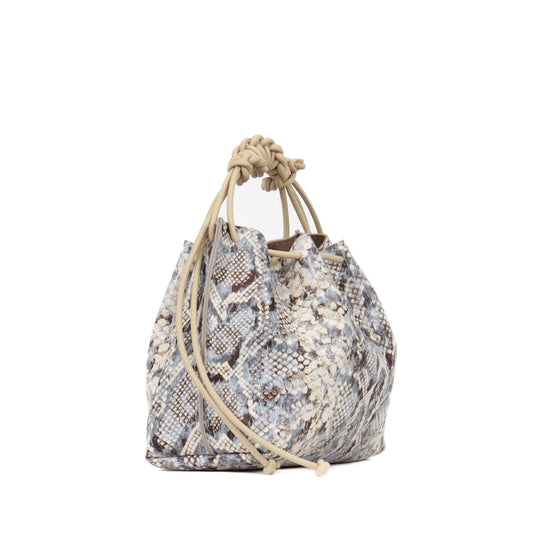 MINI DRAWSTRING BAG PASHMINA SNAKE PRINT