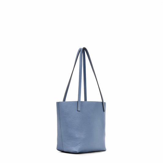 MINI ESSENTIAL TOTE WEDGEWOOD PEBBLED CALF