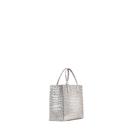 MINI HARBOR TOTE BONE EMBOSSED CROC