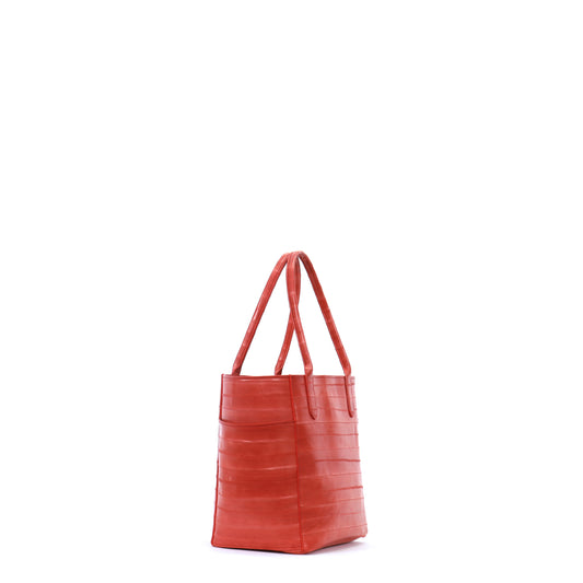 SMALL POCKET TOTE CINNIBAR EEL
