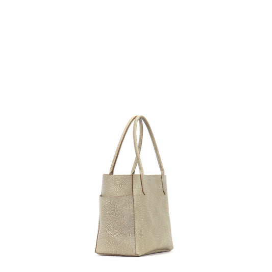 SMALL POCKET TOTE MOSS SHAGREEN