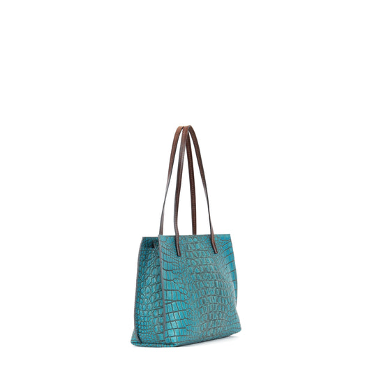 STRAPPY DAY BAG FOUNTAIN EMBOSSED CROC