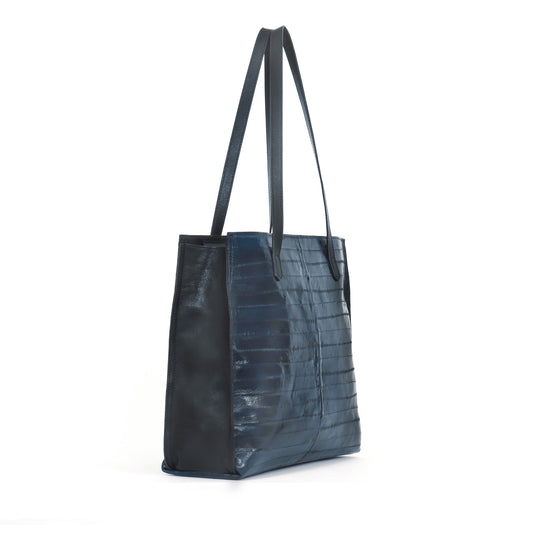 VERTICAL ZIP TOTE PEACOCK EEL