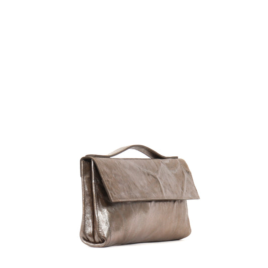 TOP HANDLE CLUTCH LIQUID METAL SHEEPSKIN