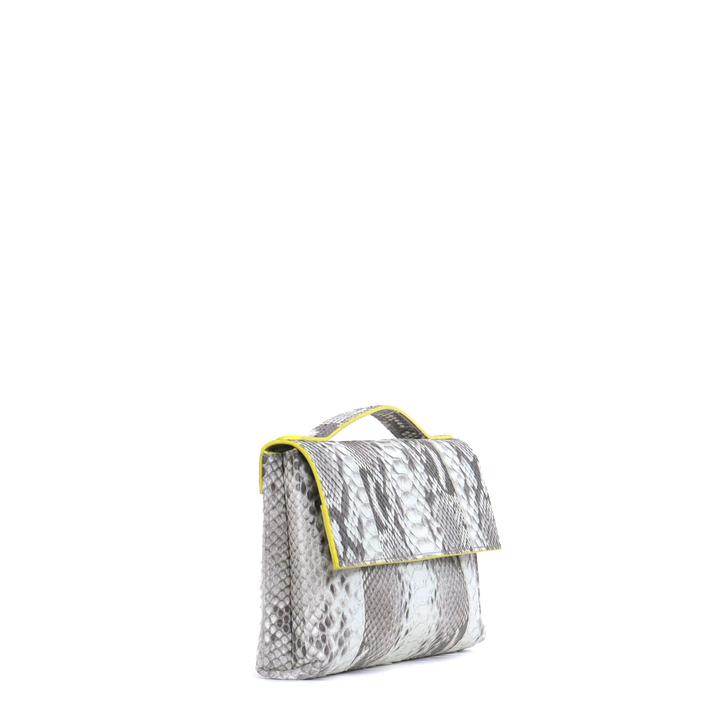 TOP HANDLE CLUTCH NATURAL PYTHON