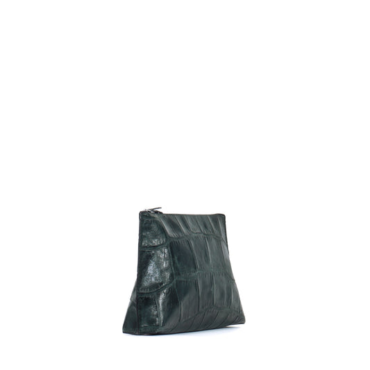 TRAVEL POUCH VINTAGE FOREST EMBOSSED JUMBO GATOR