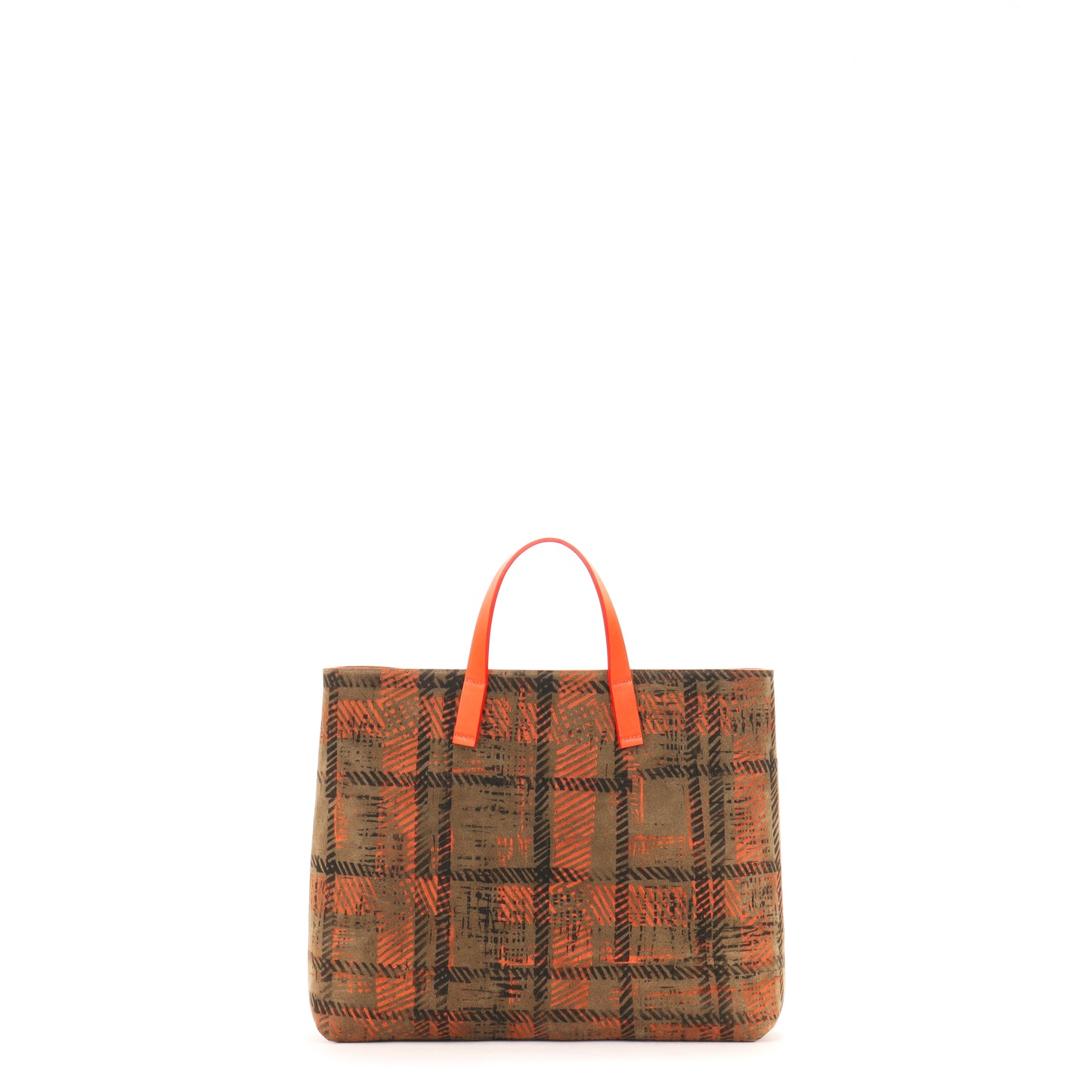 BM.AC CLUB TOTE BLOCK PRINTED ARMY GREEN SUEDE