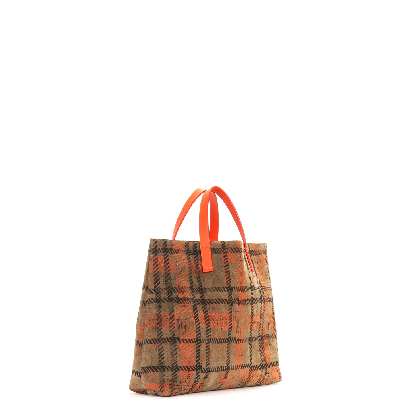 BM.AC CLUB TOTE BLOCK PRINTED ARMY GREEN SUEDE