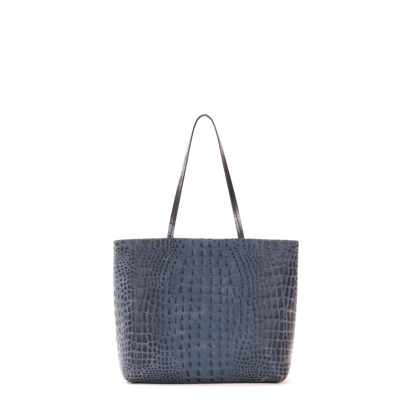 ESSENTIAL TOTE NAVY EMBOSSED CROC