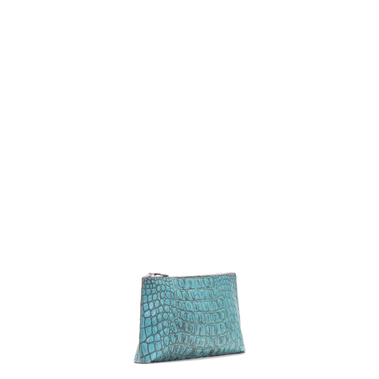 ESSENTIAL POUCH FOUNTAIN EMBOSSED CROC
