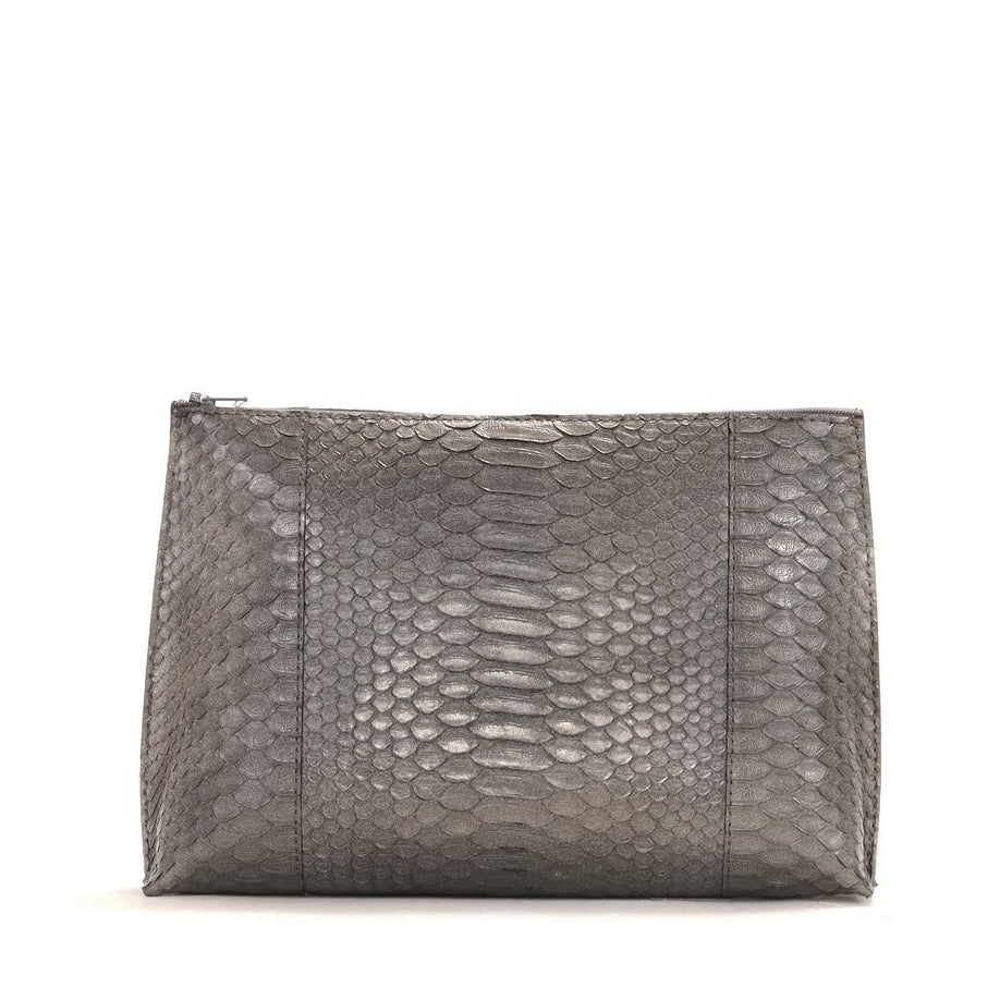 EVERYDAY POUCH GUNMETAL PYTHON