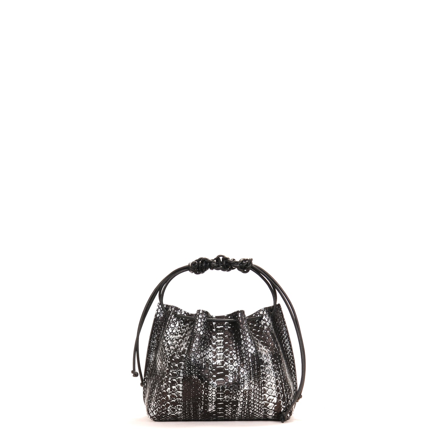 MINI DRAWSTRING BAG OBSIDIAN PYTHON