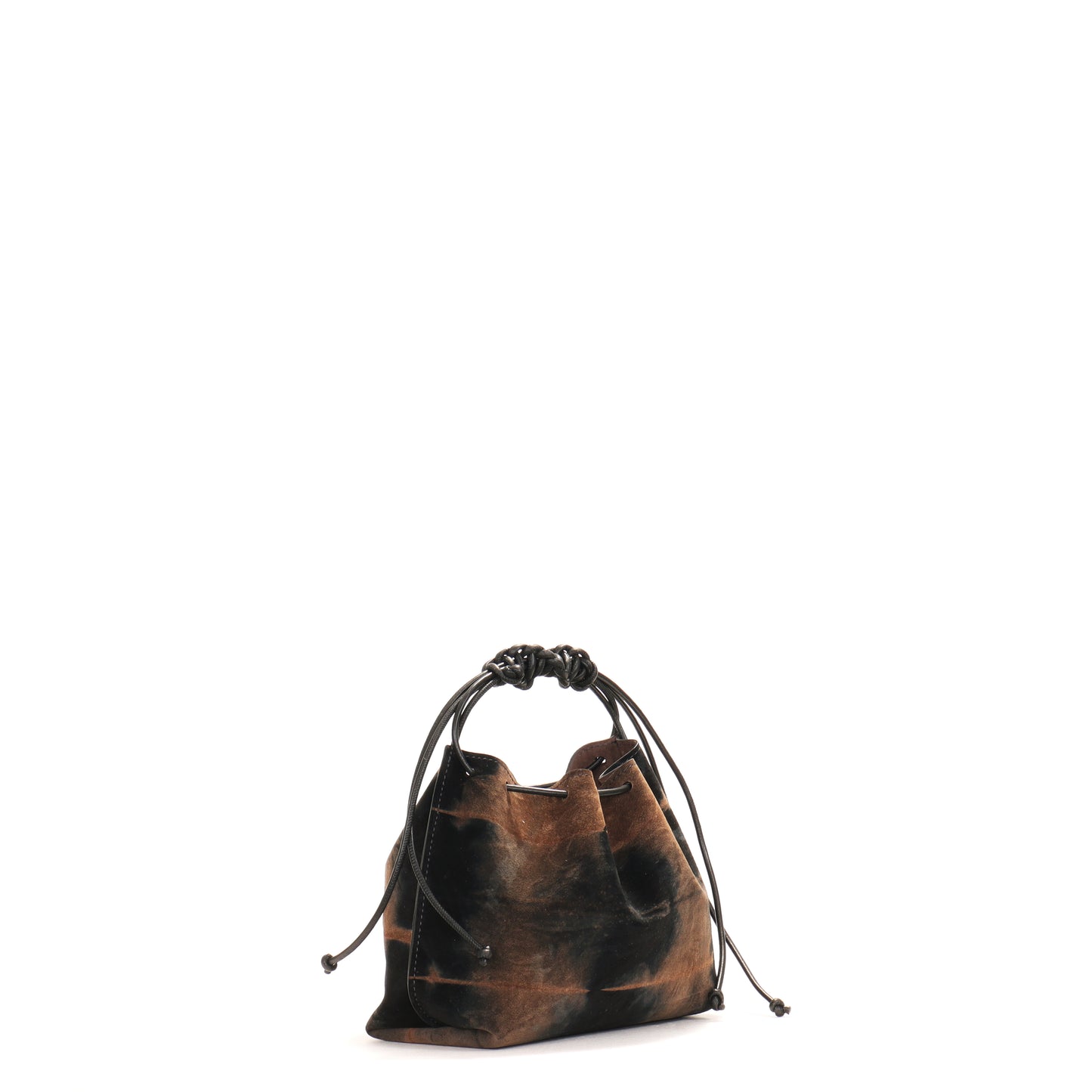 MINI DRAWSTRING BAG BLACK SHIBORI