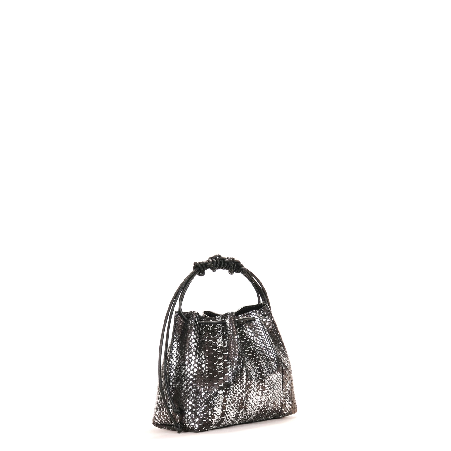 MINI DRAWSTRING BAG OBSIDIAN PYTHON