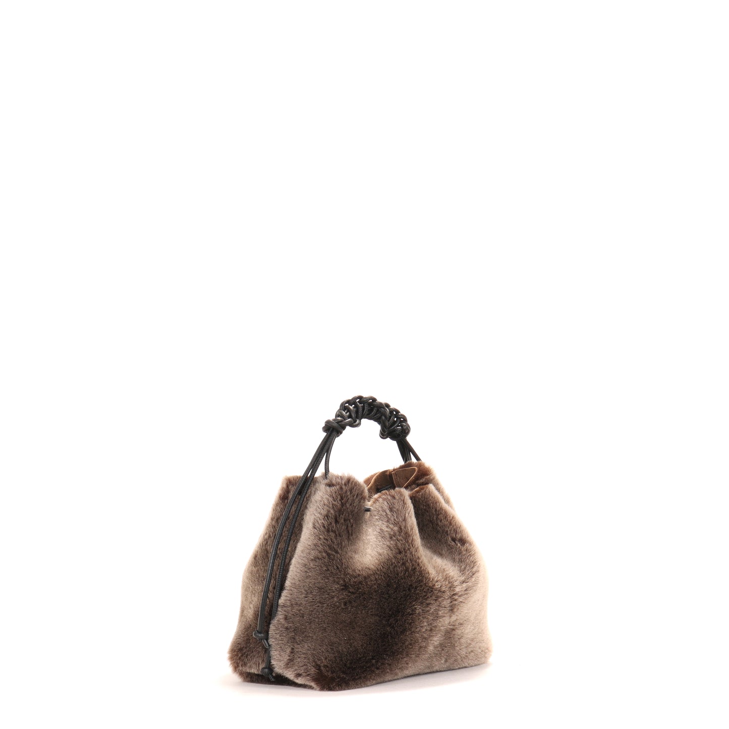 MINI DRAWSTRING BAG FAWN SHEARLING
