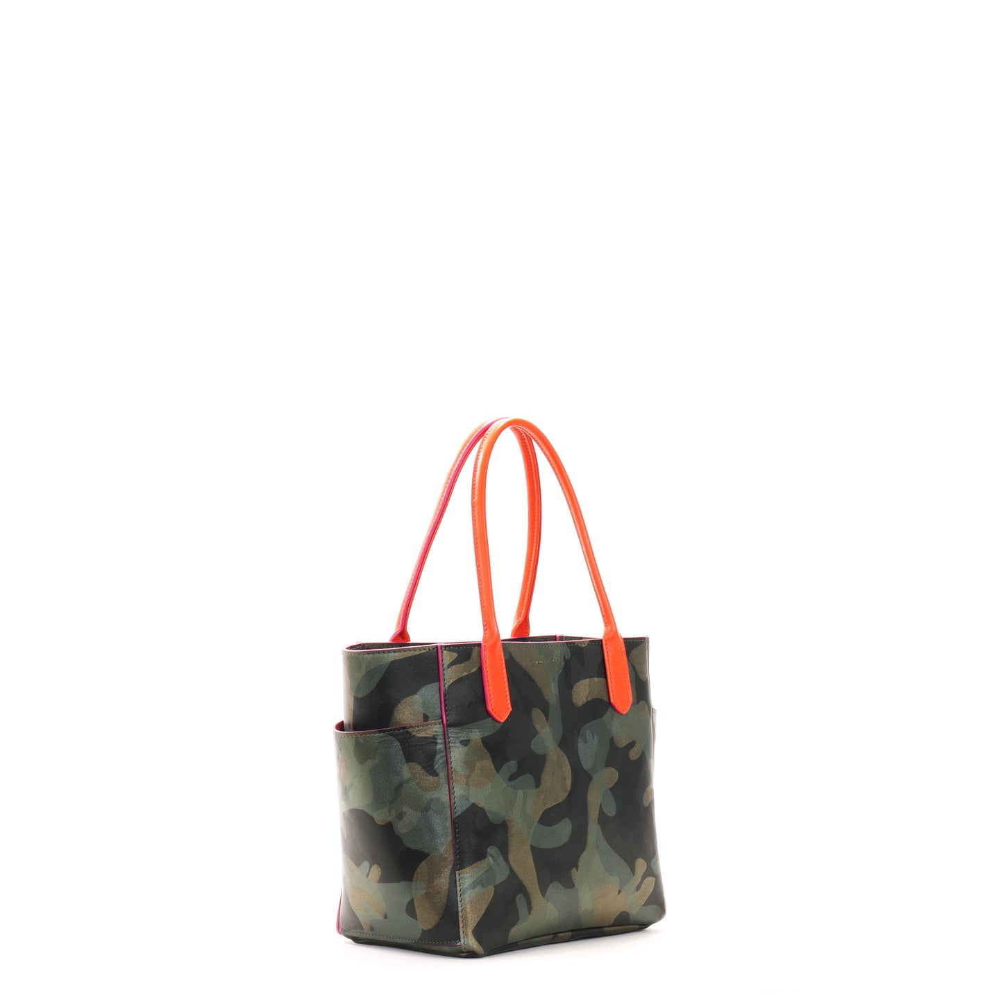 SMALL POCKET TOTE CAMO W PINK