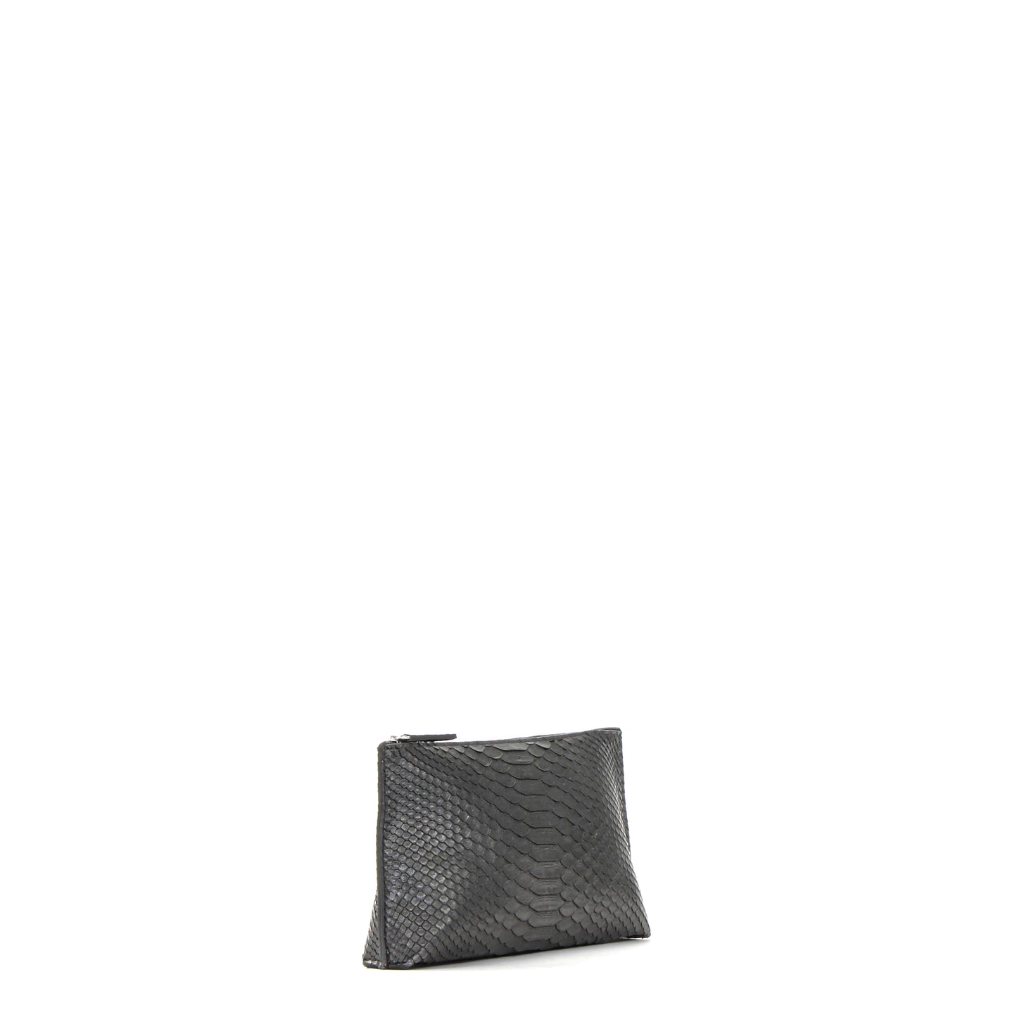 ESSENTIAL POUCH GUNMETAL PYTHON