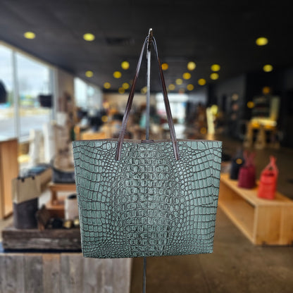 ESSENTIAL TOTE ATLANTIS EMBOSSED CROC