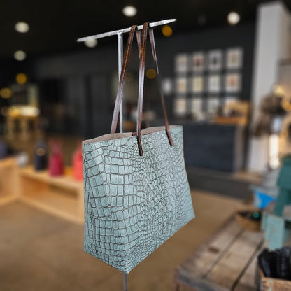 ESSENTIAL TOTE ATLANTIS EMBOSSED CROC