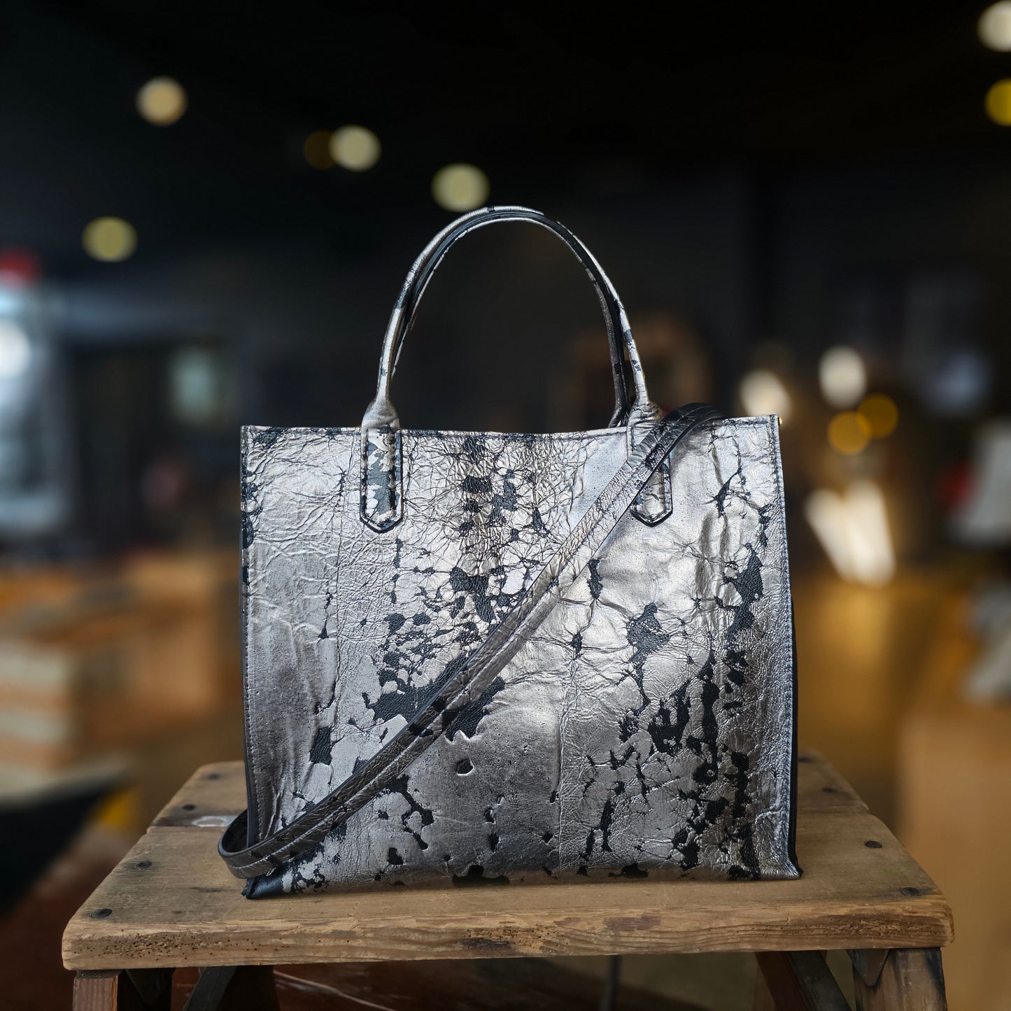 MINI HARBOR TOTE SPLASH SHEEPSKIN