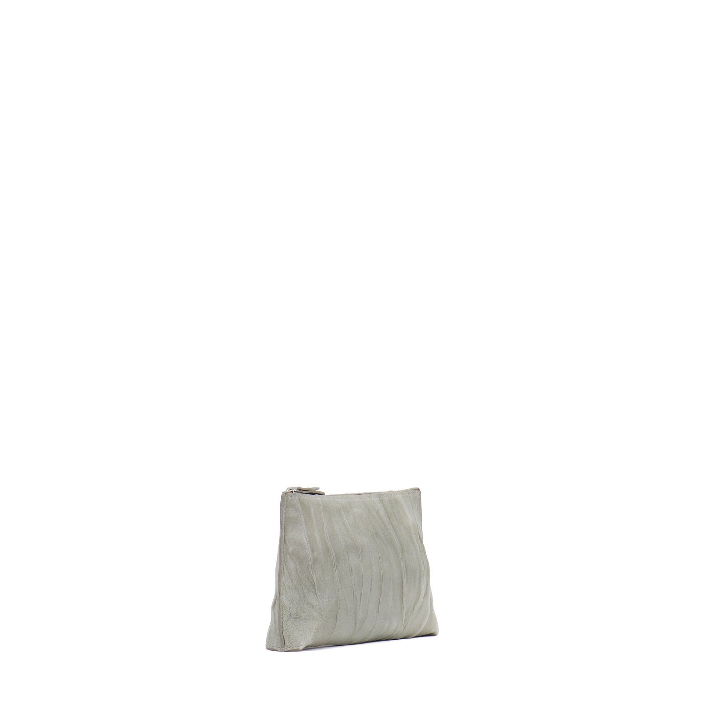 ESSENTIAL POUCH CEMENT PLEATED SHEEPSKIN