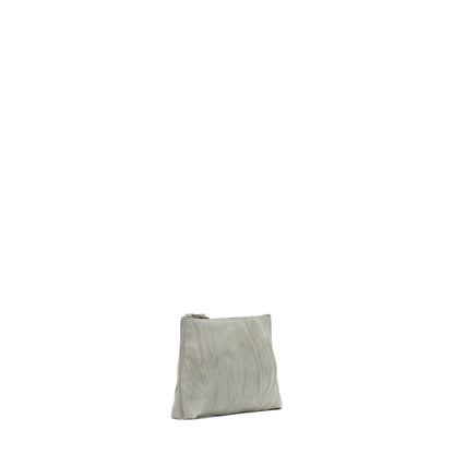 ESSENTIAL POUCH CEMENT PLEATED SHEEPSKIN