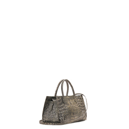 SMALL DAY BAG FATIGUE EMBOSSED CROC