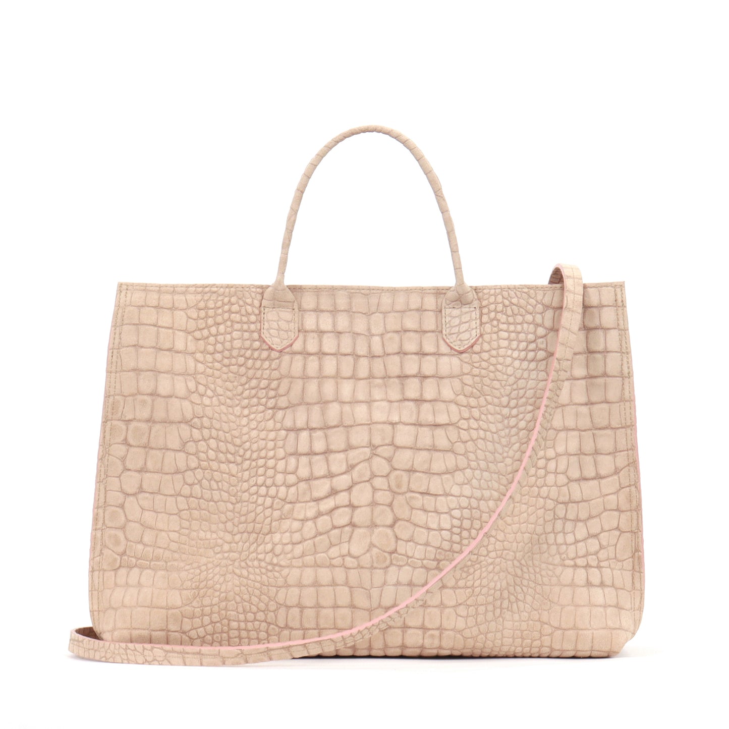 DAYBAG BUFF SUEDED CROCO