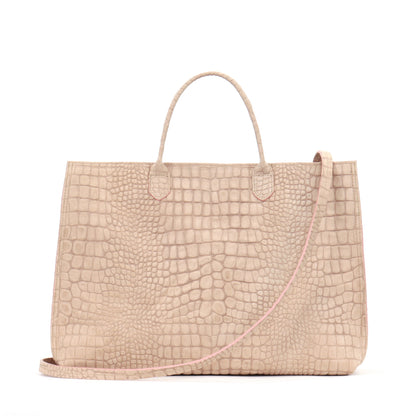 DAYBAG BUFF SUEDED CROCO