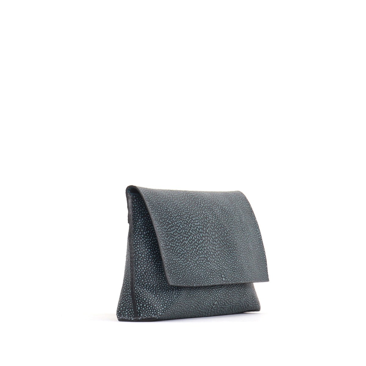 ESSENTIAL FOLDOVER DENIM SHAGREEN