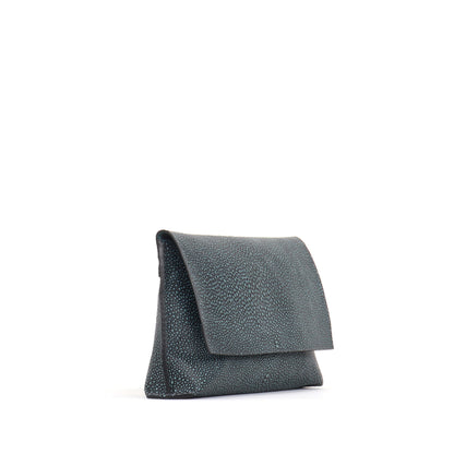 ESSENTIAL FOLDOVER DENIM SHAGREEN