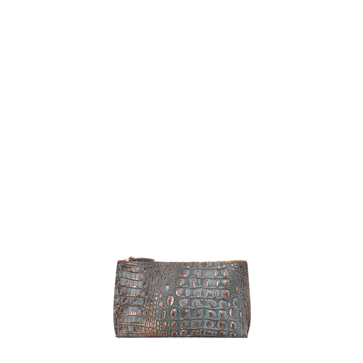 ESSENTIAL POUCH AGATE EMBOSSED CROC