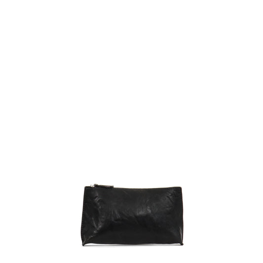 ESSENTIAL POUCH BLACK RUMPLED SHEEPSKIN