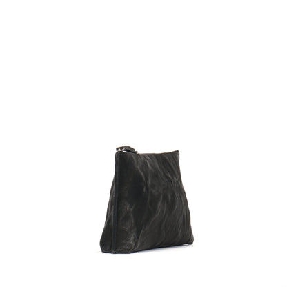 ESSENTIAL POUCH BLACK RUMPLED SHEEPSKIN